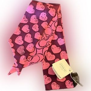 Coach Scarf - Sequin Heart - HTF - NWT